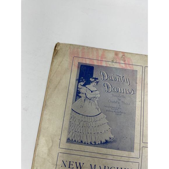 1903 Dixie Girl Sheet Music Two Step J. Bodewalt Lampe Large Format - Picture 9 of 10
